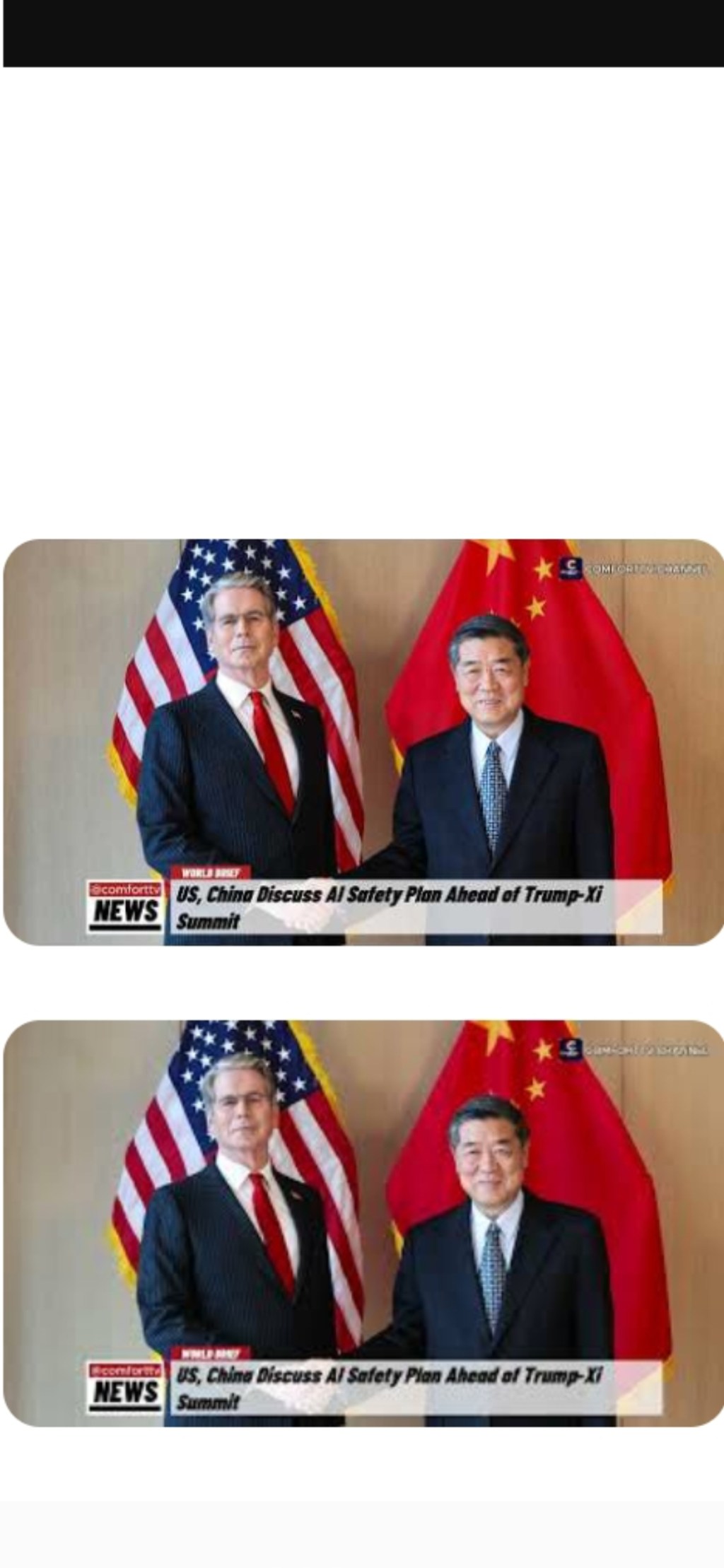 US, China Discuss AI Safety Plan Ahead of Trump-Xi Summit +&nbsp;MOR